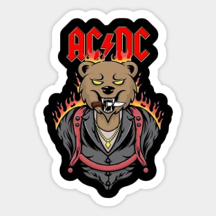 Fire bear vintage Sticker